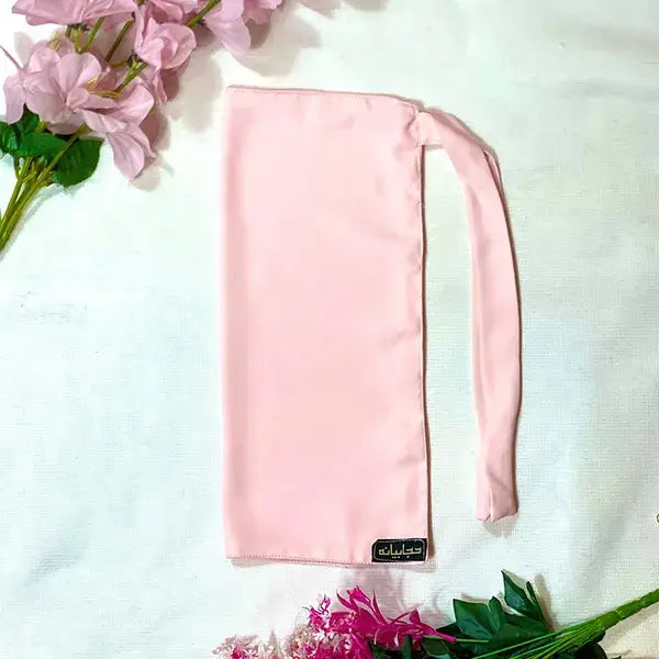 Baby Pink Half Niqab HB-55 – Soft, breathable Double Georgette modest wear by Hijabiyana by PumpItUp