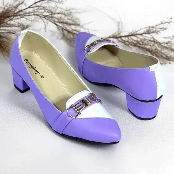 Banafshi Pearl Block Heel Banafshi Pearl sofa rexine ladies shoes PumpItUp.pk