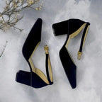 Black Block Heel Pump PIU_03 sweet rexine ladies shoes PumpItUp.pk