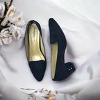 Black Comfy Block Heel Pump PIU_145 Amarah Rexine ladies shoes PumpItUp.pk