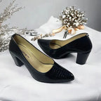 Crocodile Block Heel Pump PIU_141 Crocodile Leather Rexine ladies shoes PumpItUp.pk