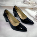 Crocodile Block Heel Pump PIU_141 Crocodile Leather Rexine ladies shoes PumpItUp.pk