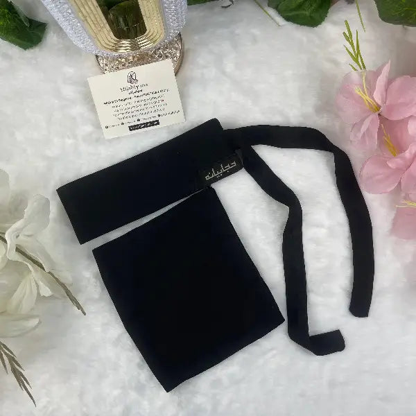 Black Saudi Niqab HB-1 Double Georgette fabric by Hijabiyana by PumpItUp modest wear niqab Pakistan