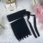 Black Saudi Niqab With Beads HB-2 Double Georgette modest wear by Hijabiyana by PumpItUp