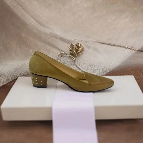 Brown Comfy Block Heel Pump PIU_110 amarah rexine ladies shoes PumpItUp.pk