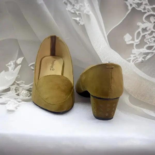 Brown Comfy Block Heel Pump PIU_110 amarah rexine ladies shoes PumpItUp.pk