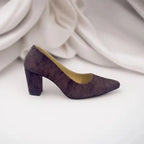 Brown Serenity Shoes Block Heels Pump PIU_132 fabric rexine ladies shoes PumpItUp.pk