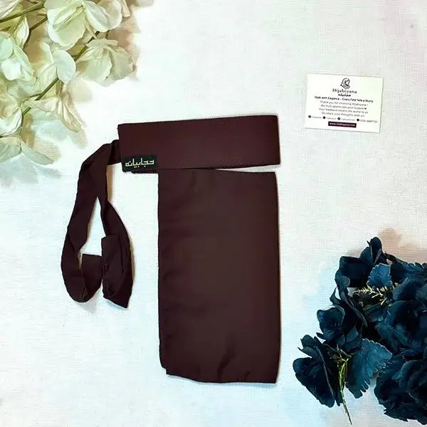 Chocolate Brown Saudi Niqab HB-45 Double Georgette Hijabiyana by PumpItUp modest wear