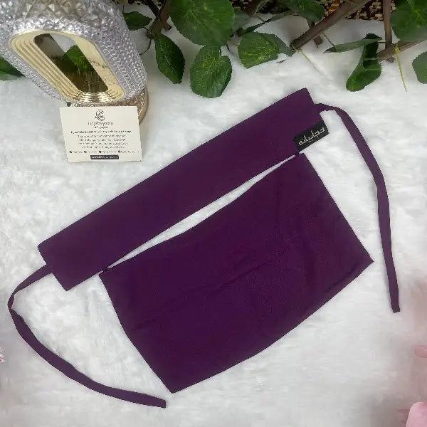 Dark Purple Saudi Niqab HB-37 – Elegant Double Georgette Niqab by Hijabiyana by PumpItUp