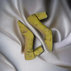 Green Oleander Block Heel Pump PIU_105 Amarah rexine ladies shoes PumpItUp.pk