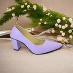 Mauve Comfy Court Shoe Block Heel PIU_173 imported patent rexine ladies shoes PumpItUp.pk