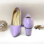 Mauve Comfy Court Shoe Block Heel PIU_173 imported patent rexine ladies shoes PumpItUp.pk