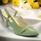 Mint Gloss Heels Pump PIU_192 patent ladies shoes PumpItUp.pk