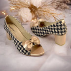 Peach Royale Peep Toe Block Heel PIU_180 Amarah + Sofa Rexine ladies shoes PumpItUp.pk