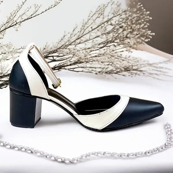 Pointed Ankle Strap Block Heel Pump PIU_248 Sofa Rexine ladies shoes PumpItUp.pk