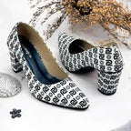 Pumpitup Signature Block Heels PIU_244 Amarah Rexine ladies shoes PumpItUp.pk