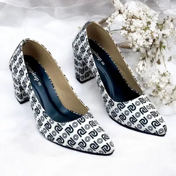 Pumpitup Signature Block Heels PIU_244 Amarah Rexine ladies shoes PumpItUp.pk