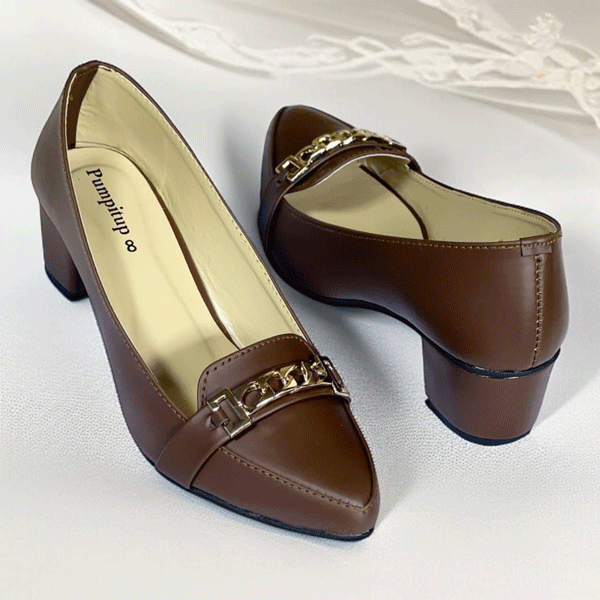 Royal Hazel Block Heel PIU_262 sofa rexine ladies shoes PumpItUp.pk