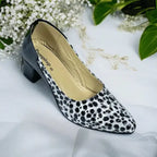 Sable Noir Block Heel PIU 256 patent rexine ladies shoes pumpitup.pk