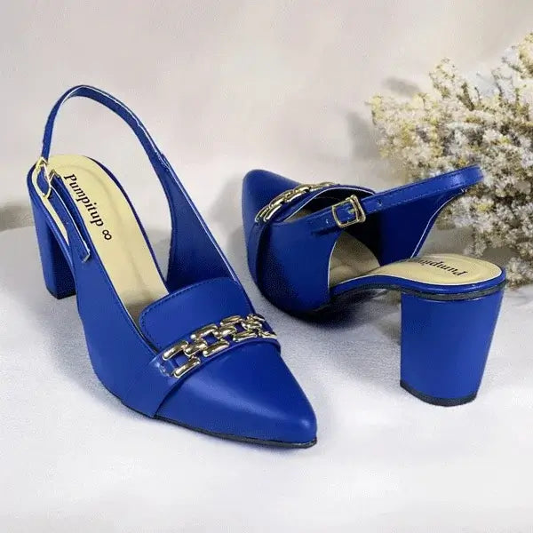 Sapphire Dove Block Heel PIU_259 sofa rexine ladies shoes pumpitup.pk