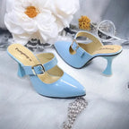 Sky Gloss Heels Pump PIU_190 patent ladies shoes PumpItUp.pk