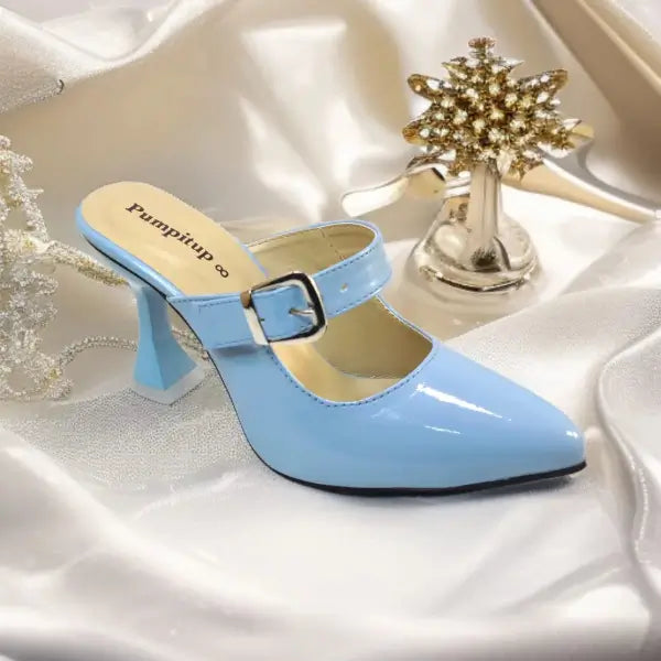 Sky Gloss Heels Pump PIU_190 patent ladies shoes PumpItUp.pk