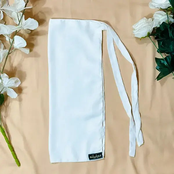 White Half Niqab HB-63 – Soft, breathable Double Georgette modest wear by Hijabiyana by PumpItUp