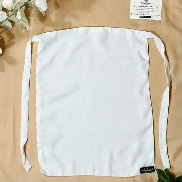 White Half Niqab HB-63 – Soft, breathable Double Georgette modest wear by Hijabiyana by PumpItUp