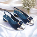 ZS Monarch Luxe Slingback Block Heels PIU_213 Amarah & Patent Rexine ladies shoes PumpItUp.pk